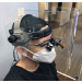 FSD-FH62 Medical and Dental Face Shield, worn by worker with loupes
