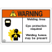 Welding Safety Warning Sign: Eye Protection, Fumes Present