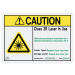 Class 3R CAUTION Sign - Laser In Use, Custom