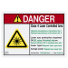 Class 4 Danger Sign - Laser Controlled Area, Custom